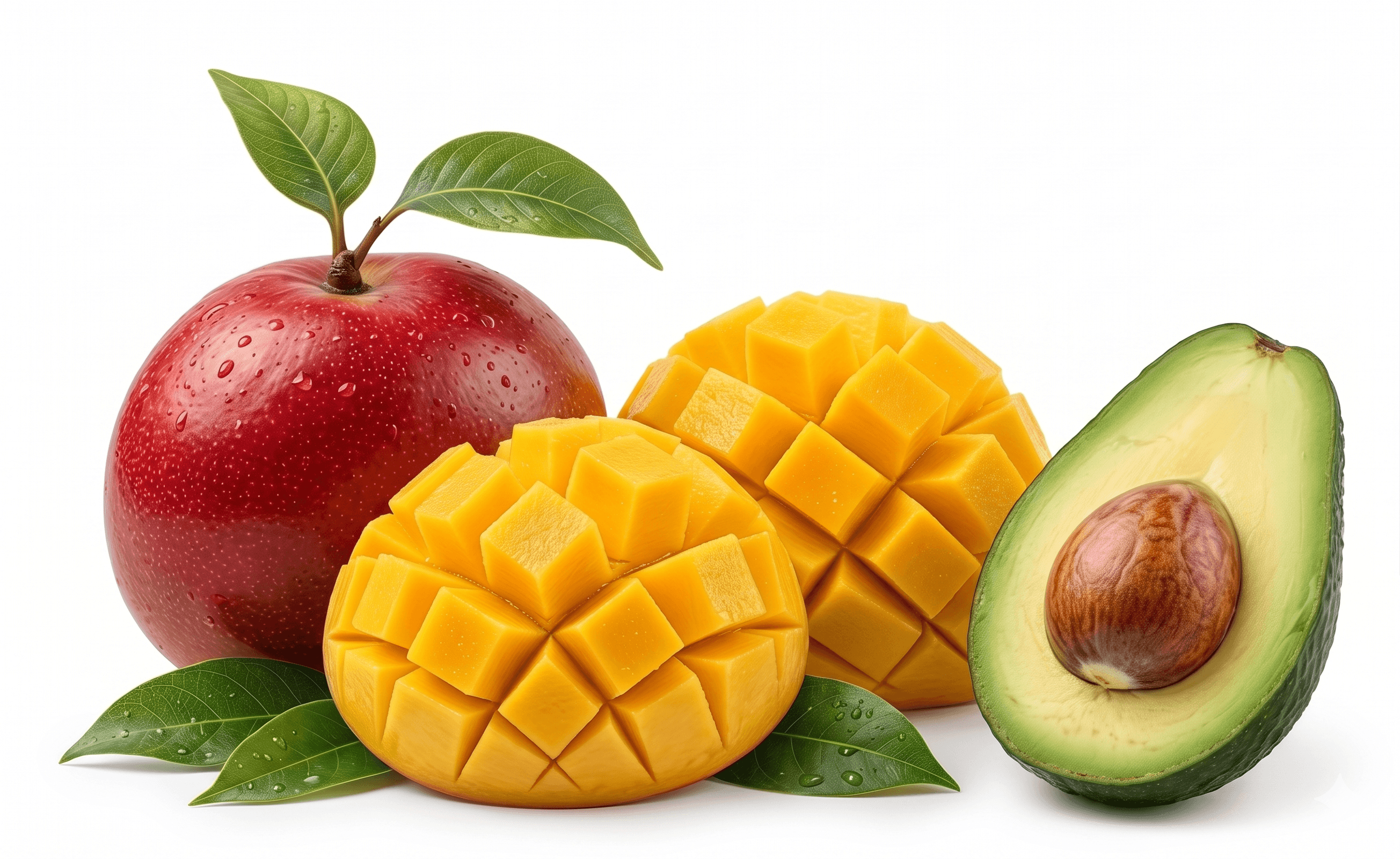 Sliced ripe mango