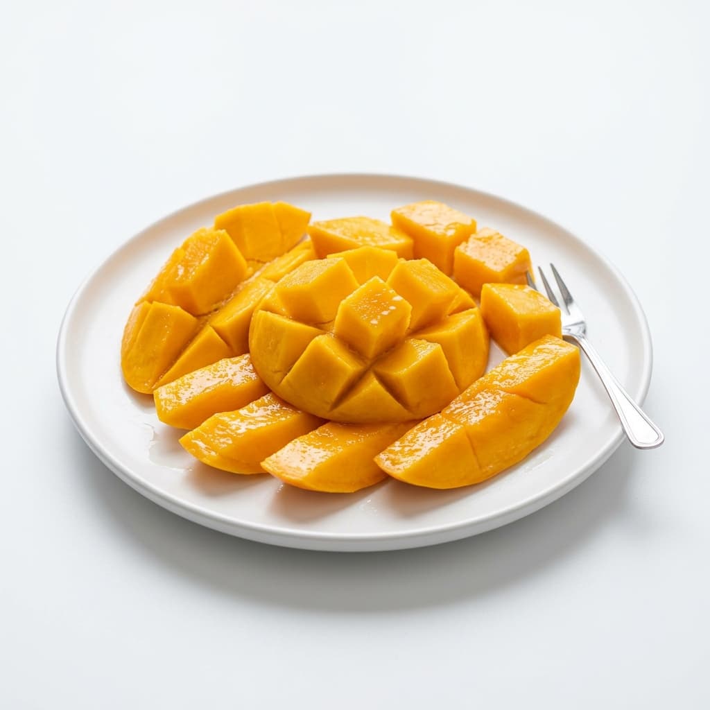 Sliced ripe mango